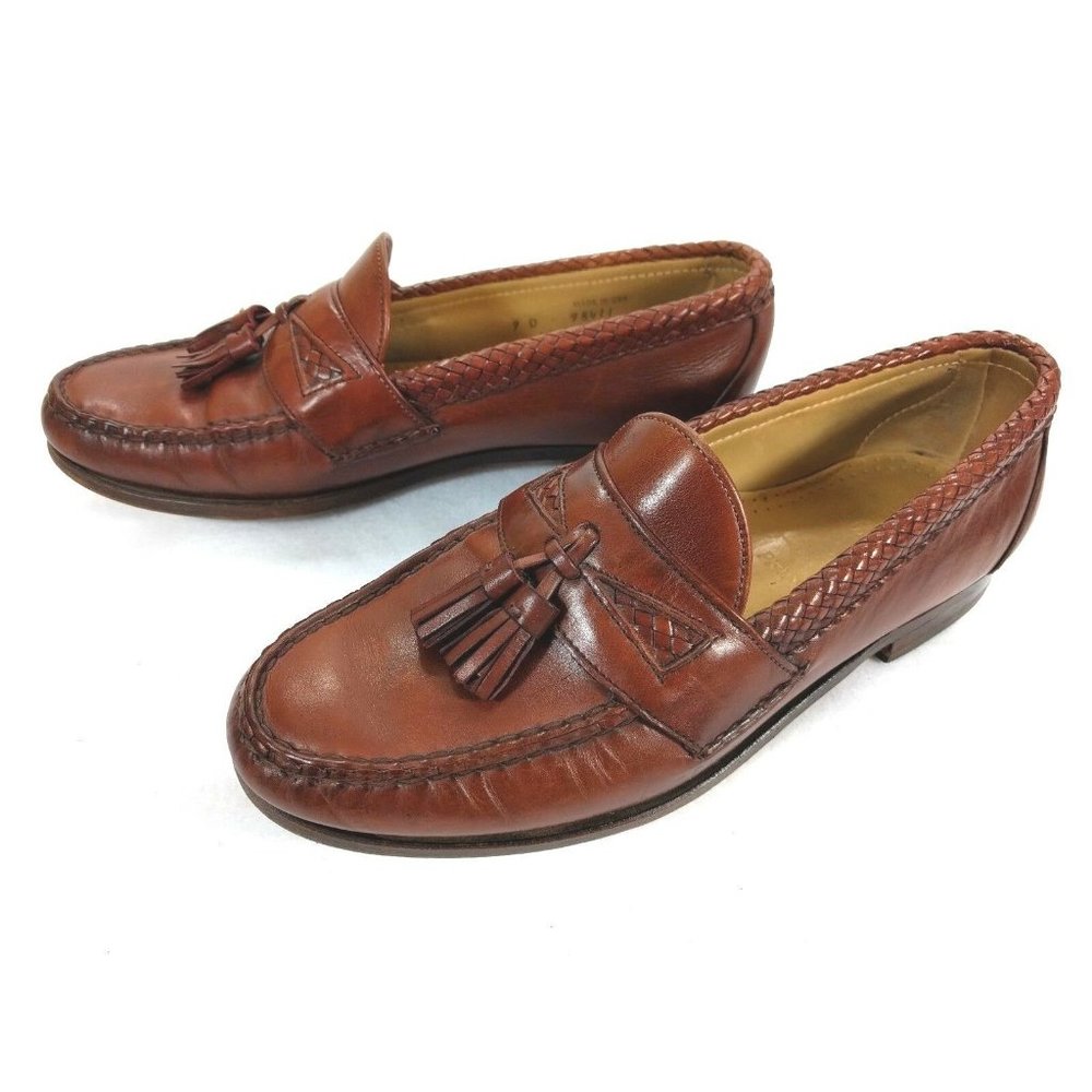 Allen Edmonds Maxfield Walnut Woven Trim 9 - Picture 2 of 8